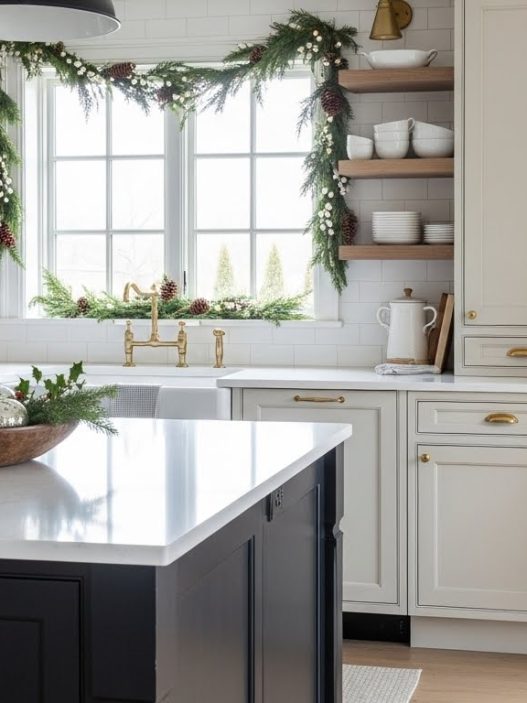 Decorate Farmhouse Kitchen For Christmas