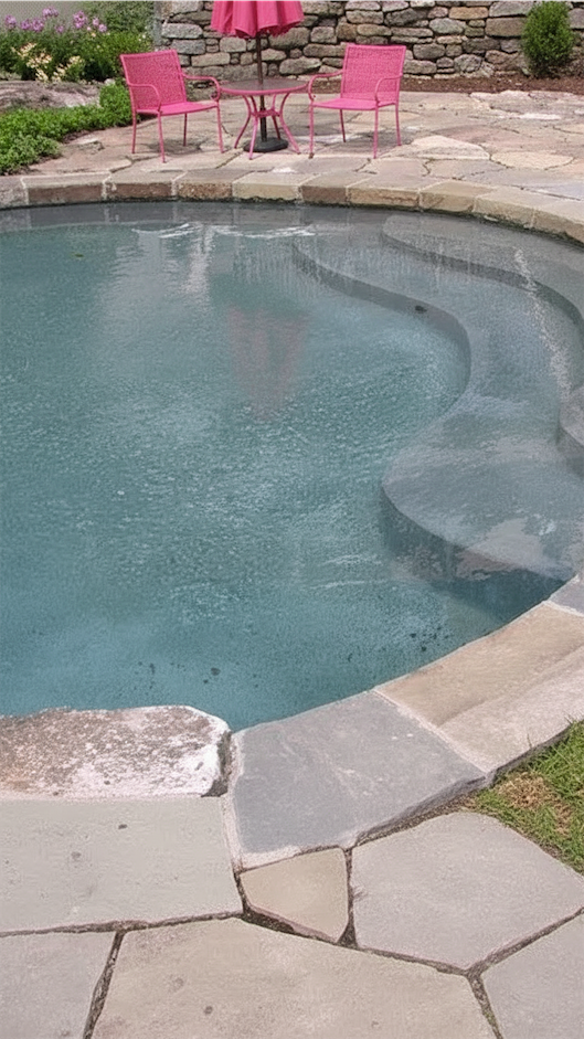 Large flag stones for pool edge