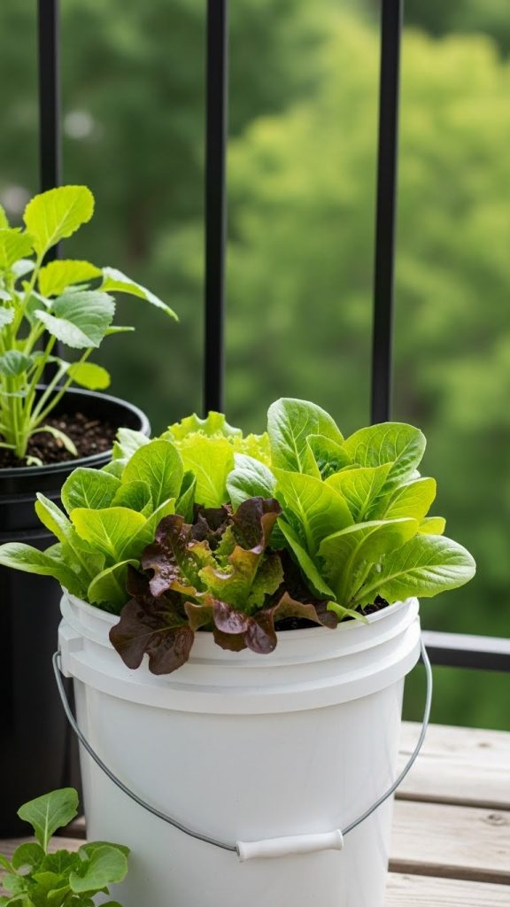 Lettuce as Vegetables You Can Grow in Buckets