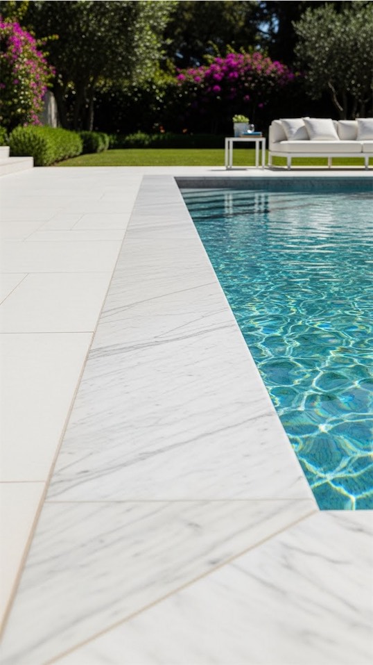 marble pool edge