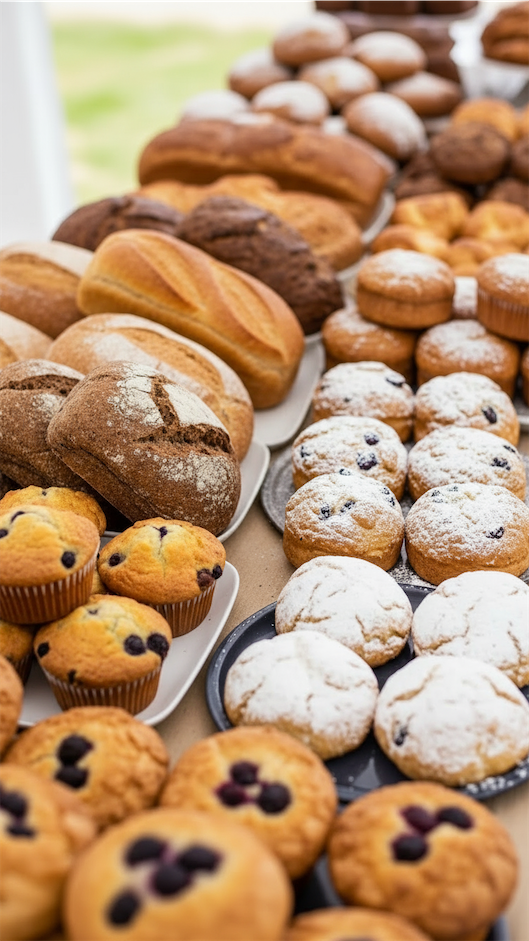 different color and texture in baked goods