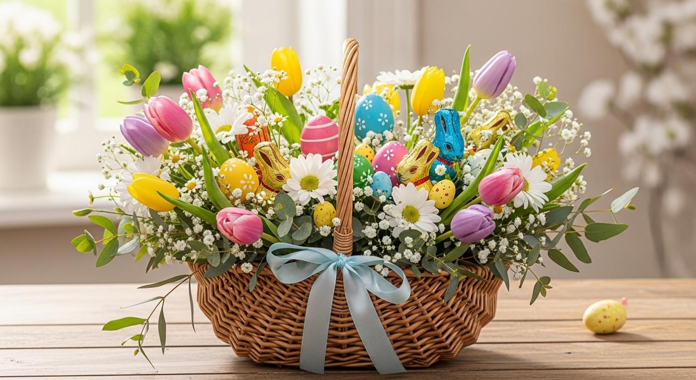 Easter basket as a centerpiece
