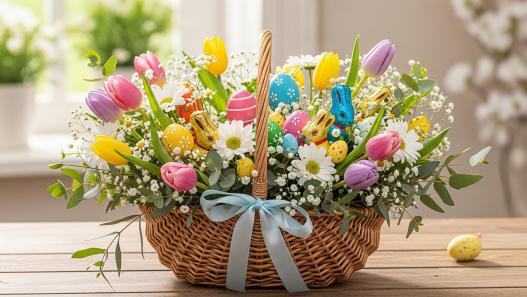 Easter basket as a centerpiece