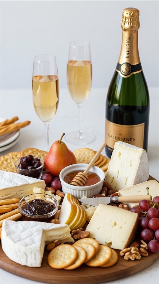 Elegant Cheese and Champagne Pairing Board