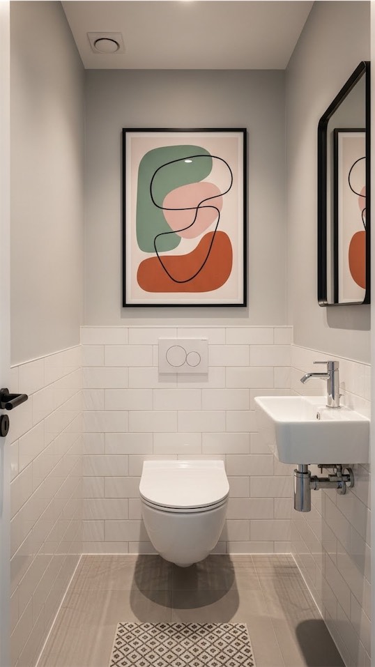 bold art print on wall