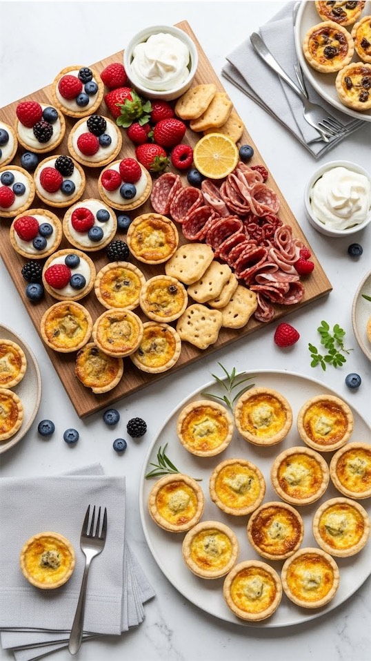 tarts sweet and savoury Galentine's Charcuterie Board