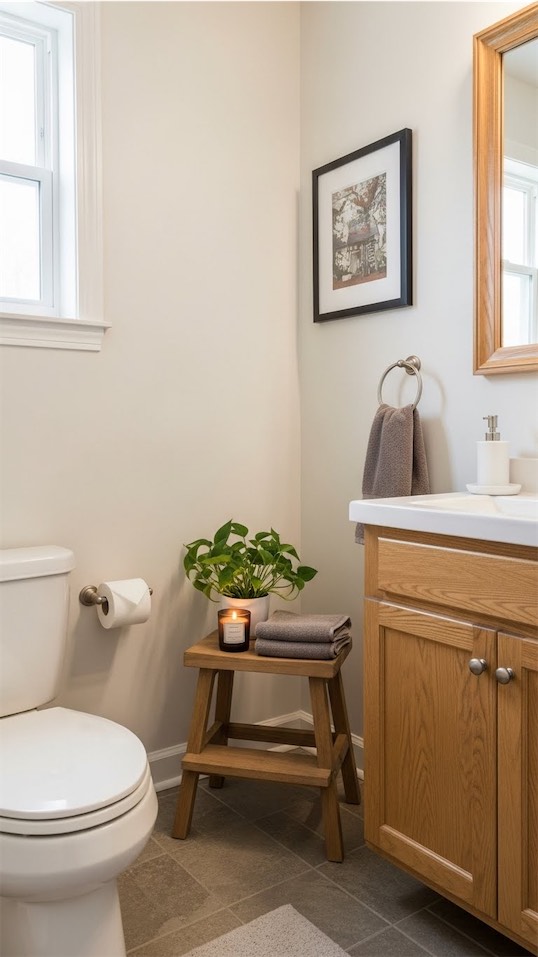 stool decor in toilet