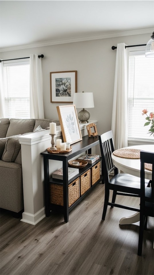 dining table by natural light