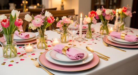 galentine's dinner party decor