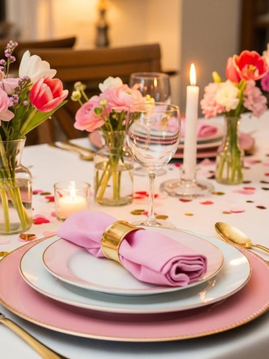 galentine's dinner party decor