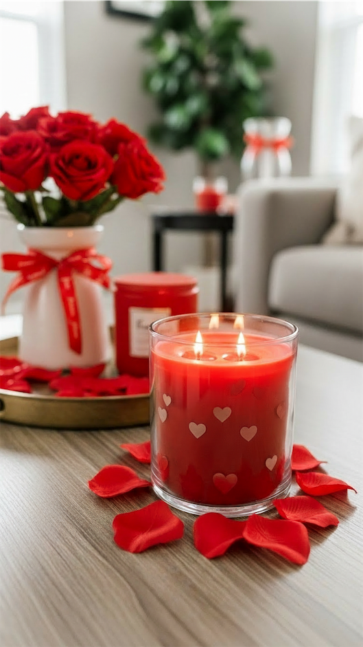 red scented candle