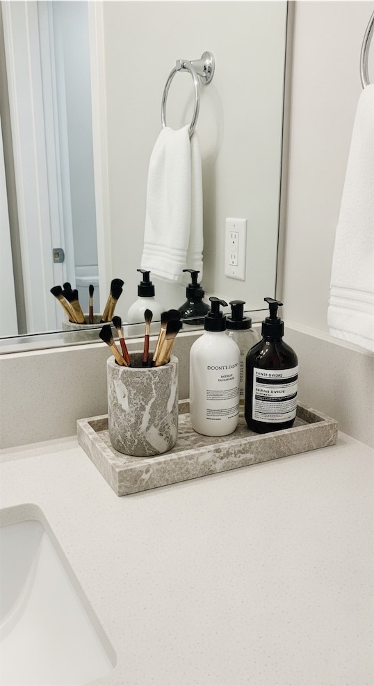 matching color palette in bathroom