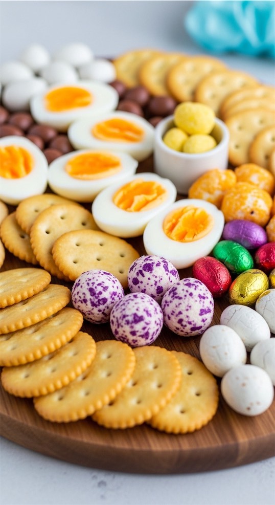 eggs on a snack board