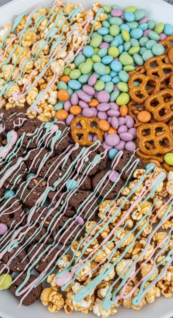 chocolate covered in a pastel drizzle