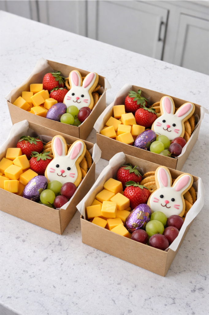 mini easter snack boxes with fruit