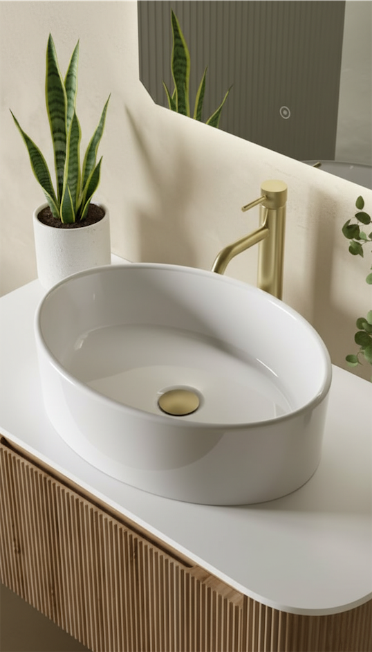 Small Bathroom Counter Decor tall slim plant