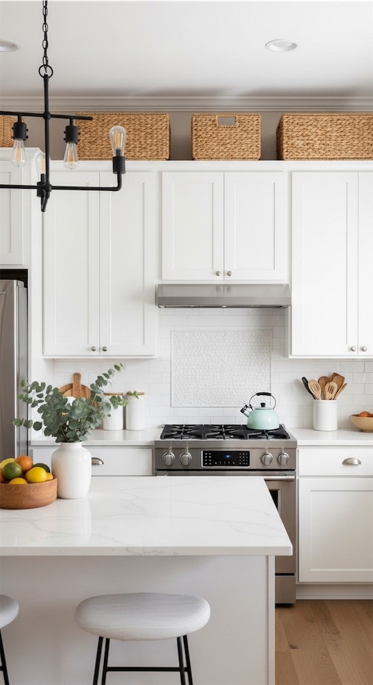 minimal Storage On Top Of Cabinets 