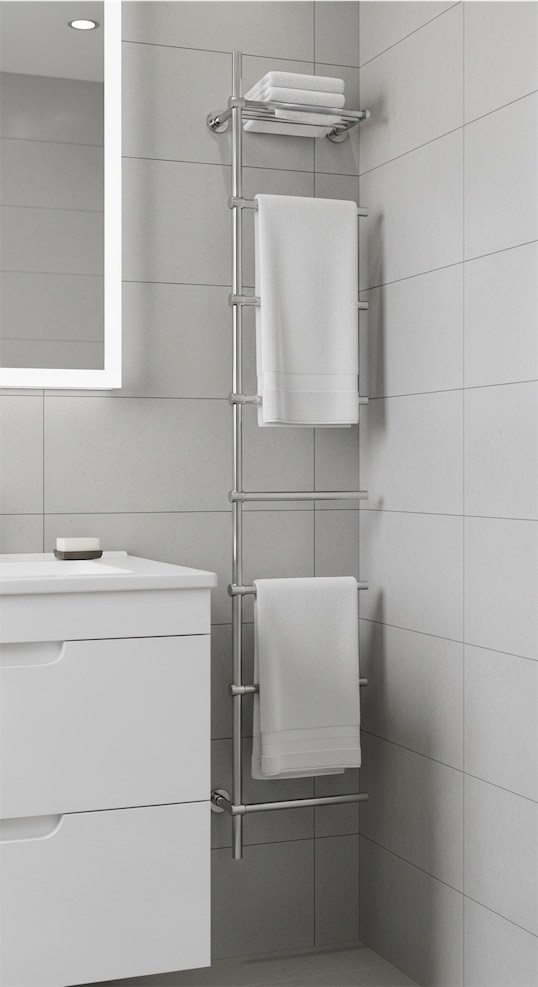 narrow rail in bathroom