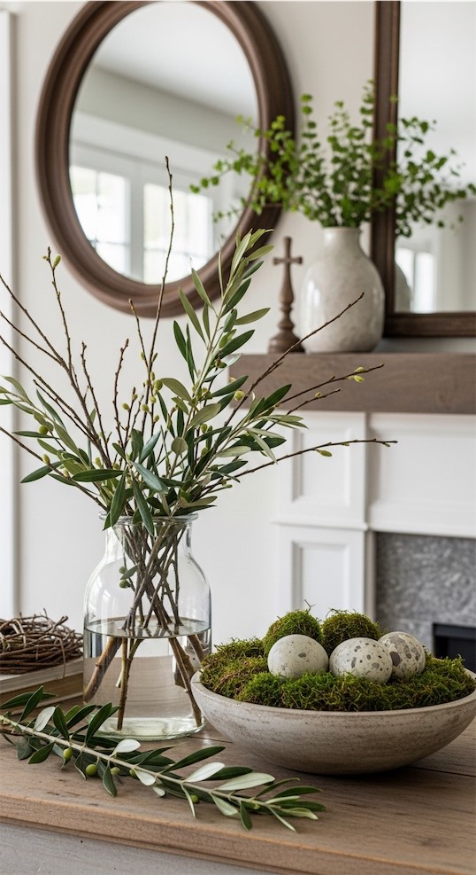 natural elements for Religious Easter Home Decor