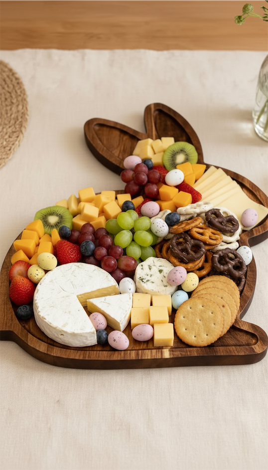 Bunny-shaped Easter Charcuterie Board