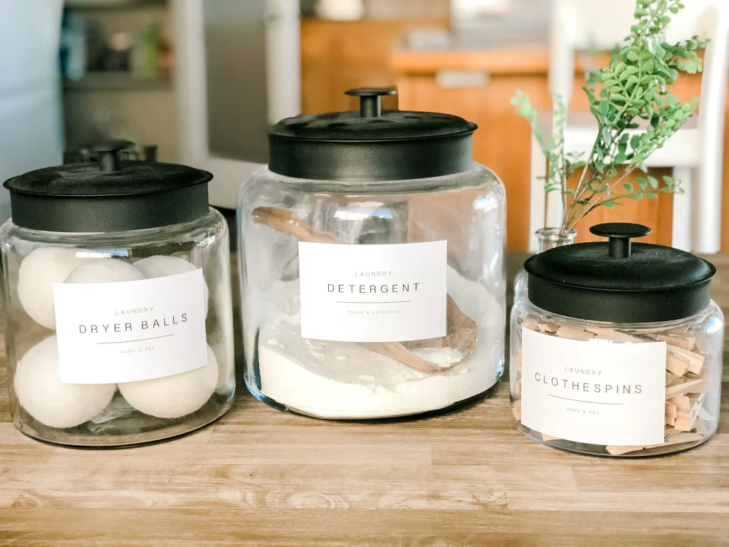 jars with labels