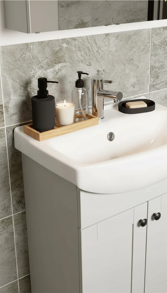 Small Bathroom Counter Decor narrow tray