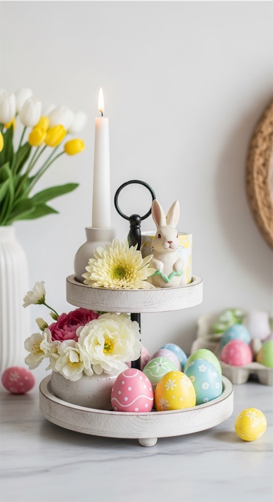tiered tray for easter
