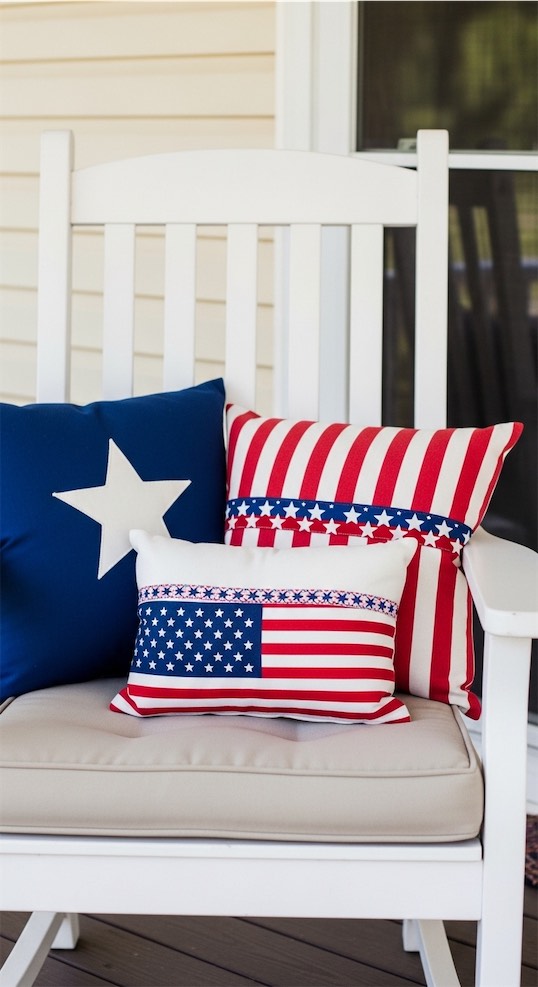 patriotic porch pillows 