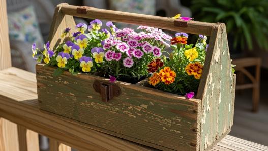 Rustic Porch Planters