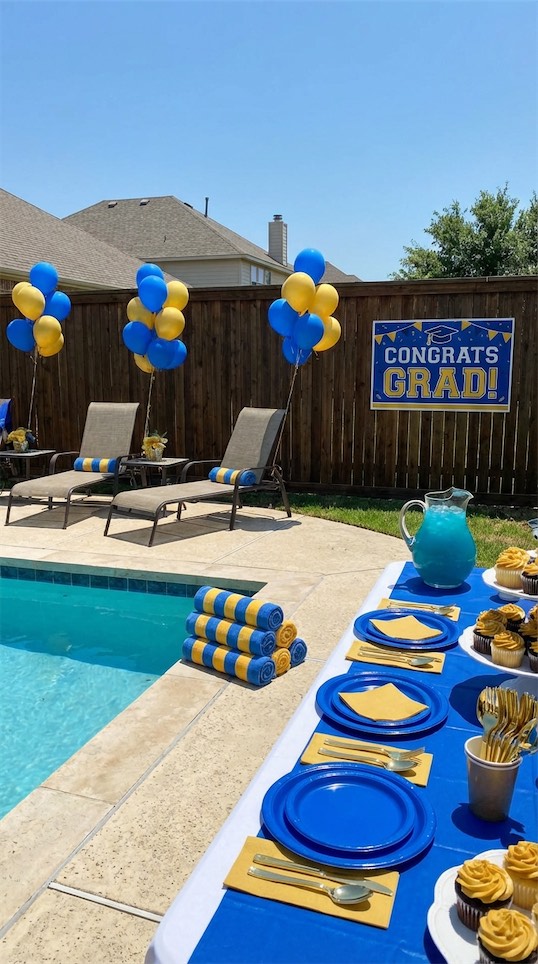 themed Graduation Pool Party