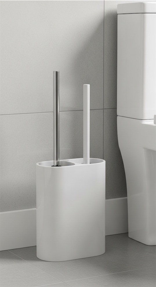 dual toilet plunger and toilet brush holders