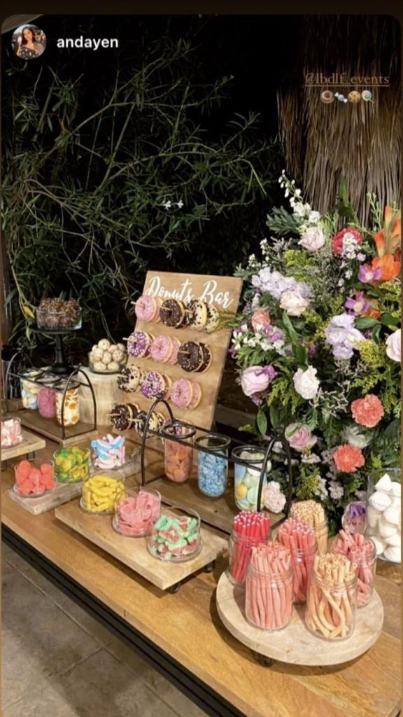 lots of space for a cohesive look at buffet table