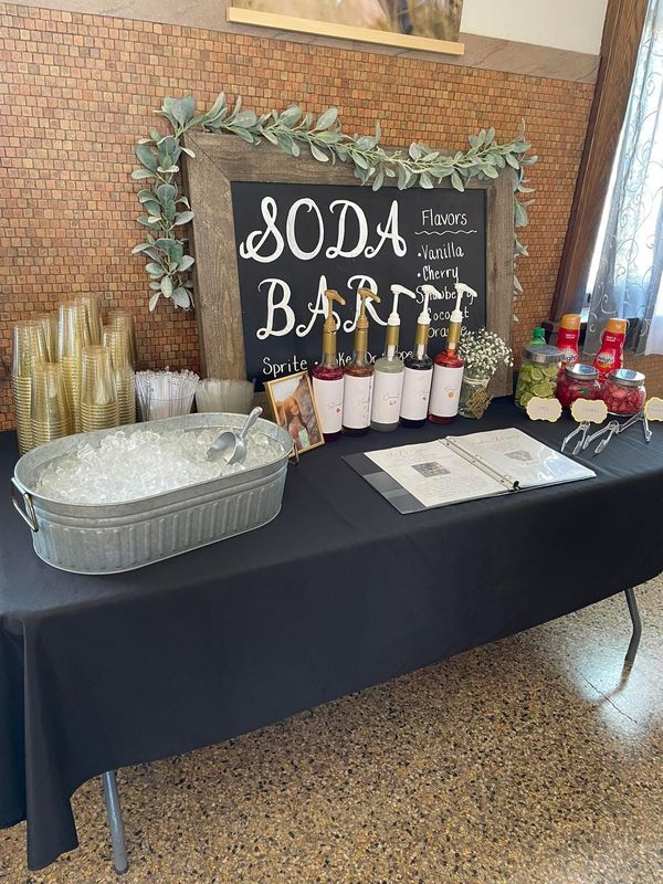 drinks station for Graduation Candy Buffet