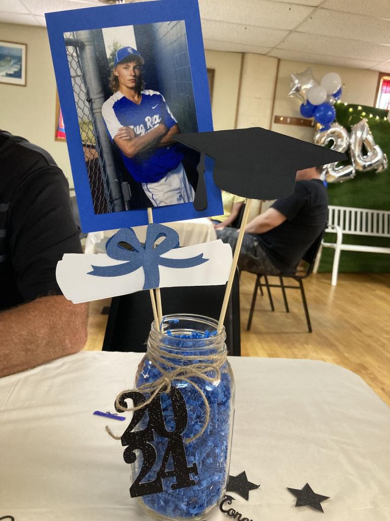 large Graduation Mason Jar Centerpieces