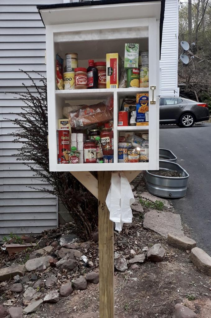 old cabinet. turned into a Little Free Pantry