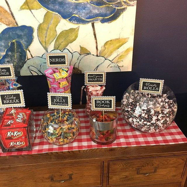 Chalkboard signs for playful candy theme