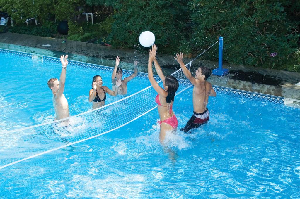 Volleyball in a pool