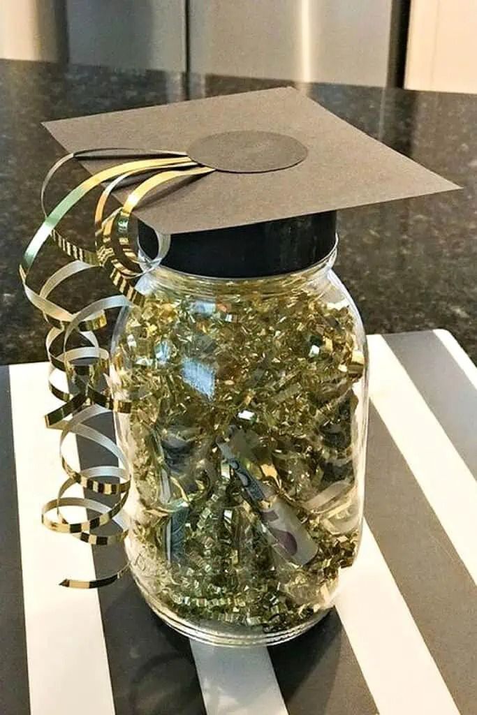 glitter filled in mason jar