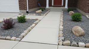 Rock Beds Around House