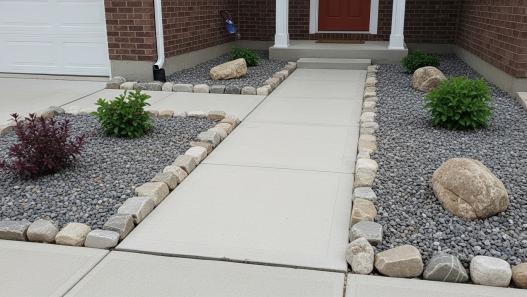 Rock Beds Around House