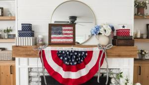 patriotic mantle decor