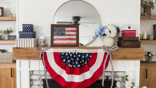 patriotic mantle decor