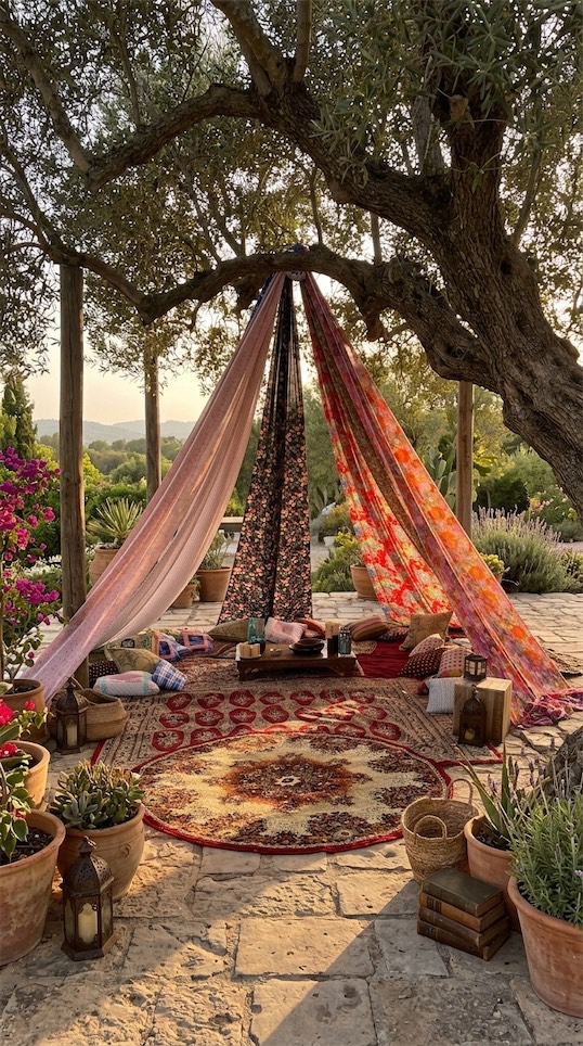 a frame fabric shaded structure