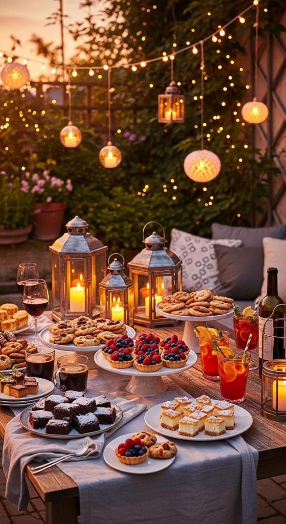 Summer Solstice Party dessert table