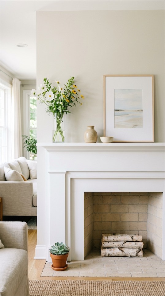 clean and simple summer mantle