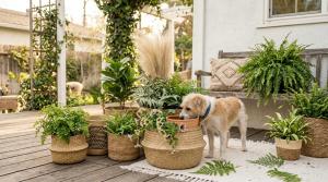 dog bowl planter ideas