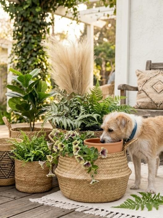 dog bowl planter ideas