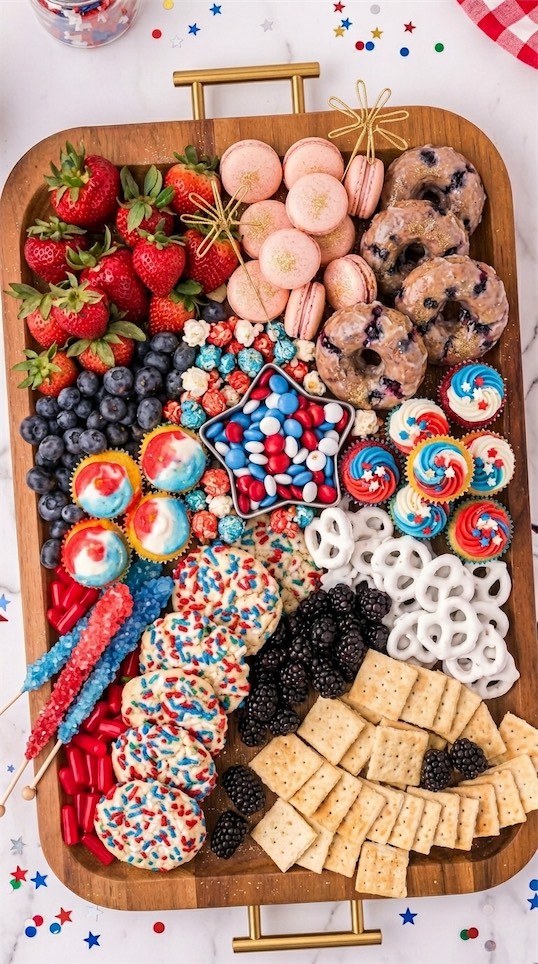 Firework themed grazing board