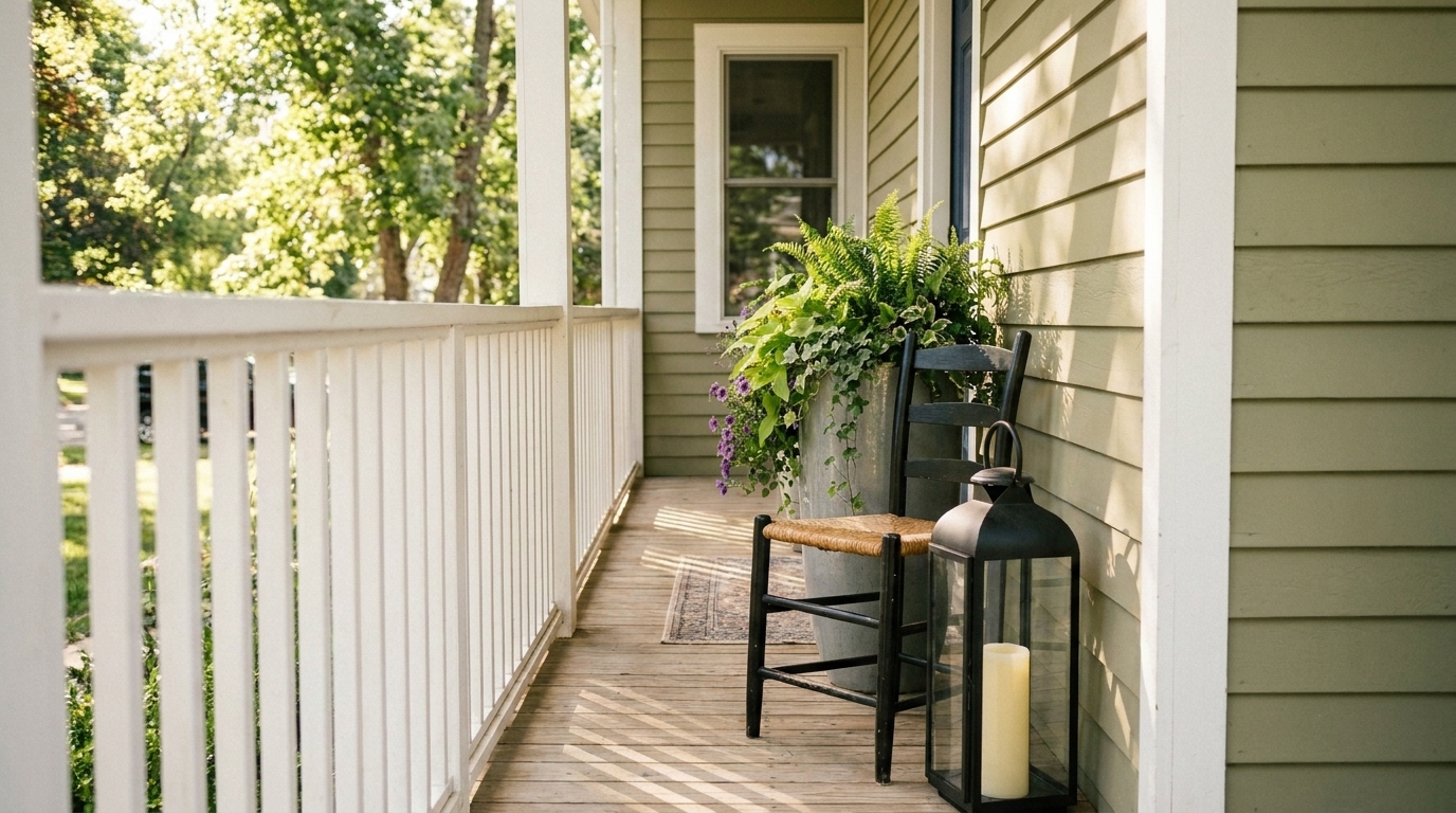 narrow front porch decor ideas