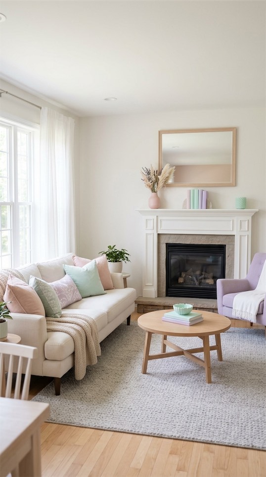 soft pastels on summer mantle